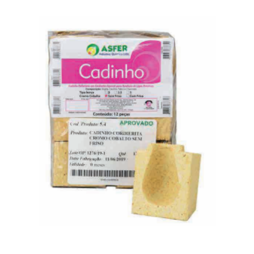 Cadinho Cordierita Cromo Cobalto Sem Friso