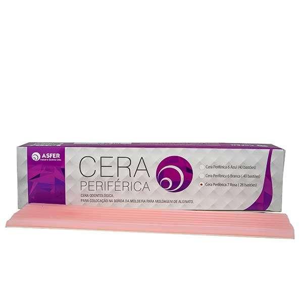 Cera Periférica – Número 7 Rosa caixa com 28 bastões